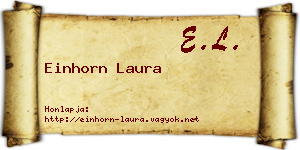 Einhorn Laura névjegykártya